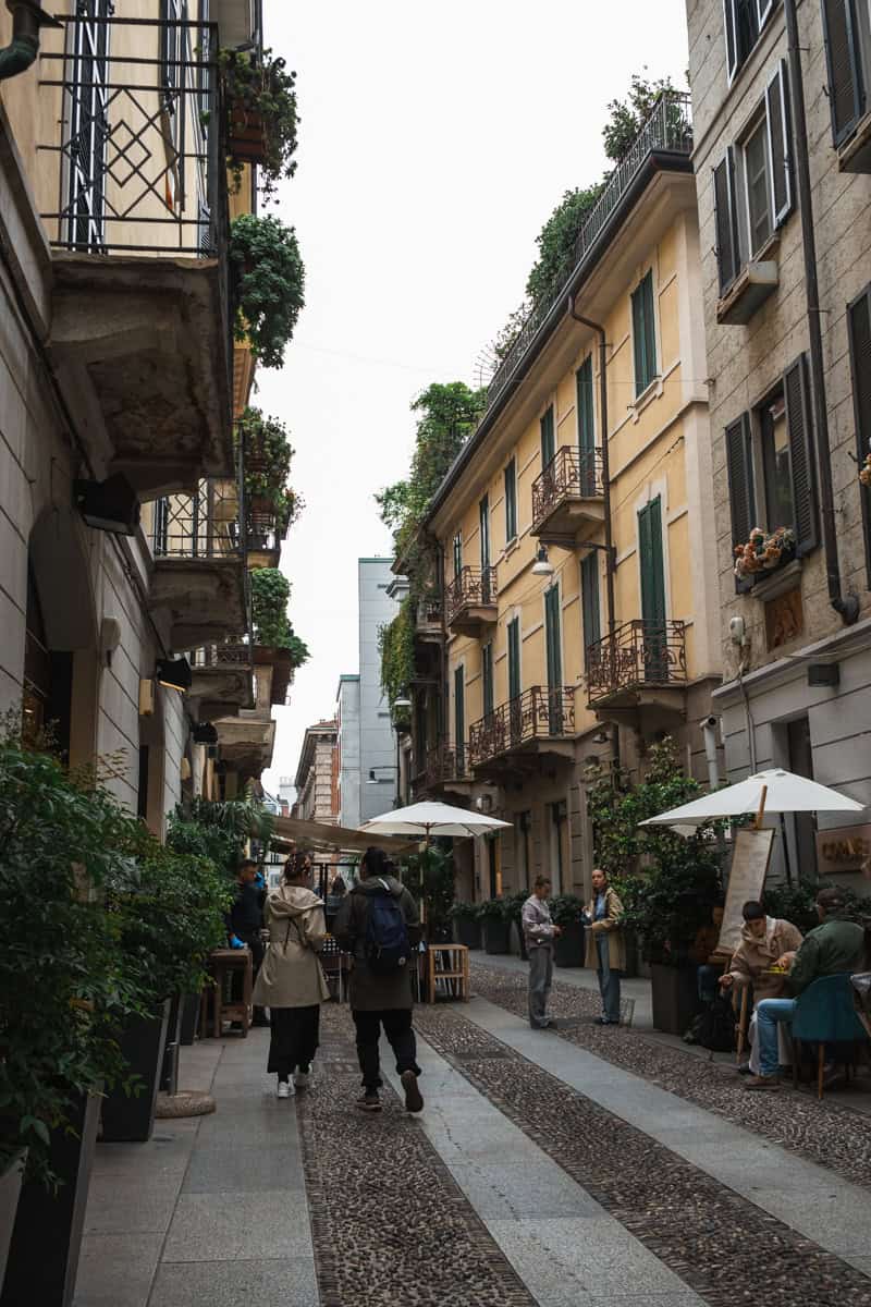 Small streets in Brera, Milan