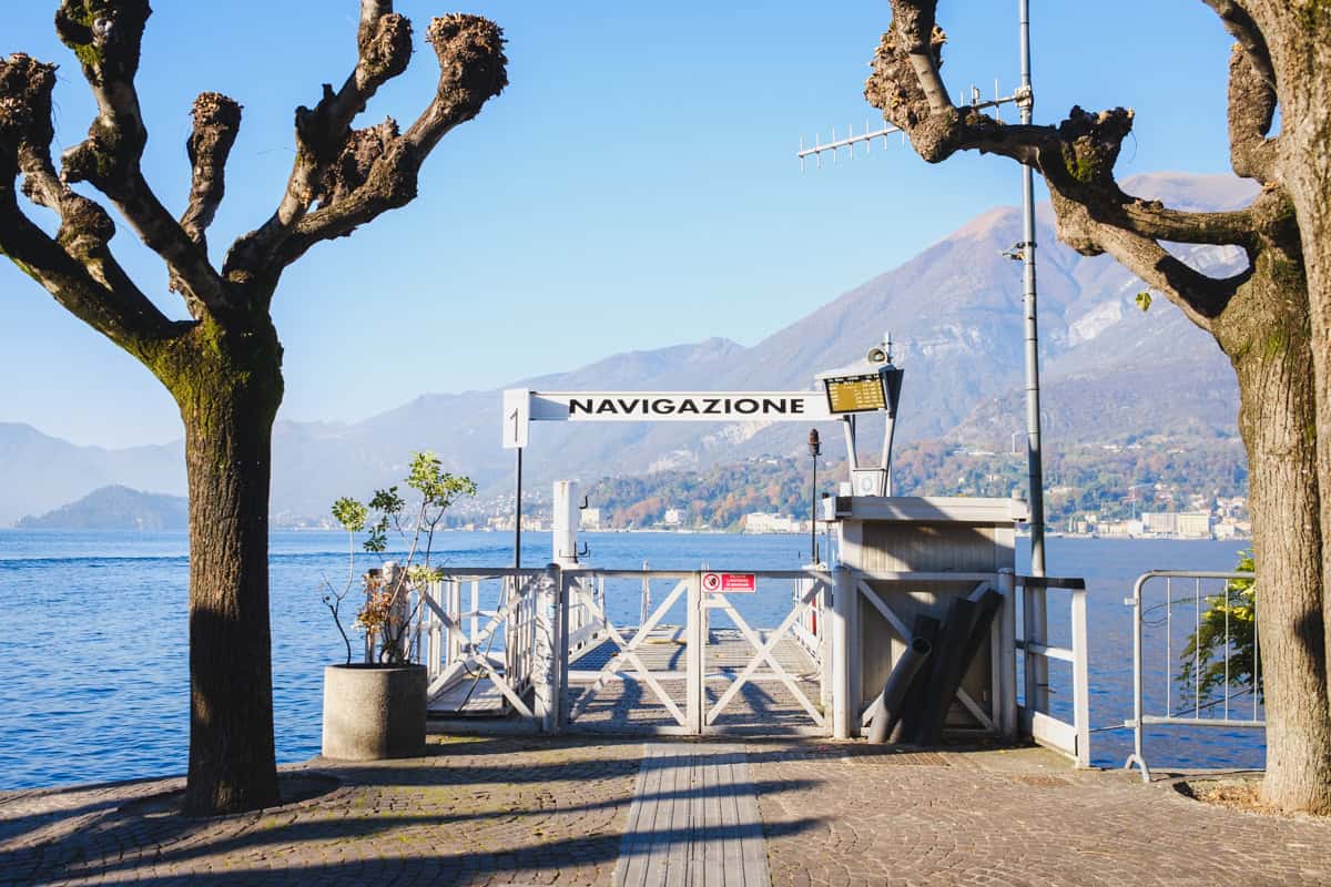Bellagio ferry station on lake como