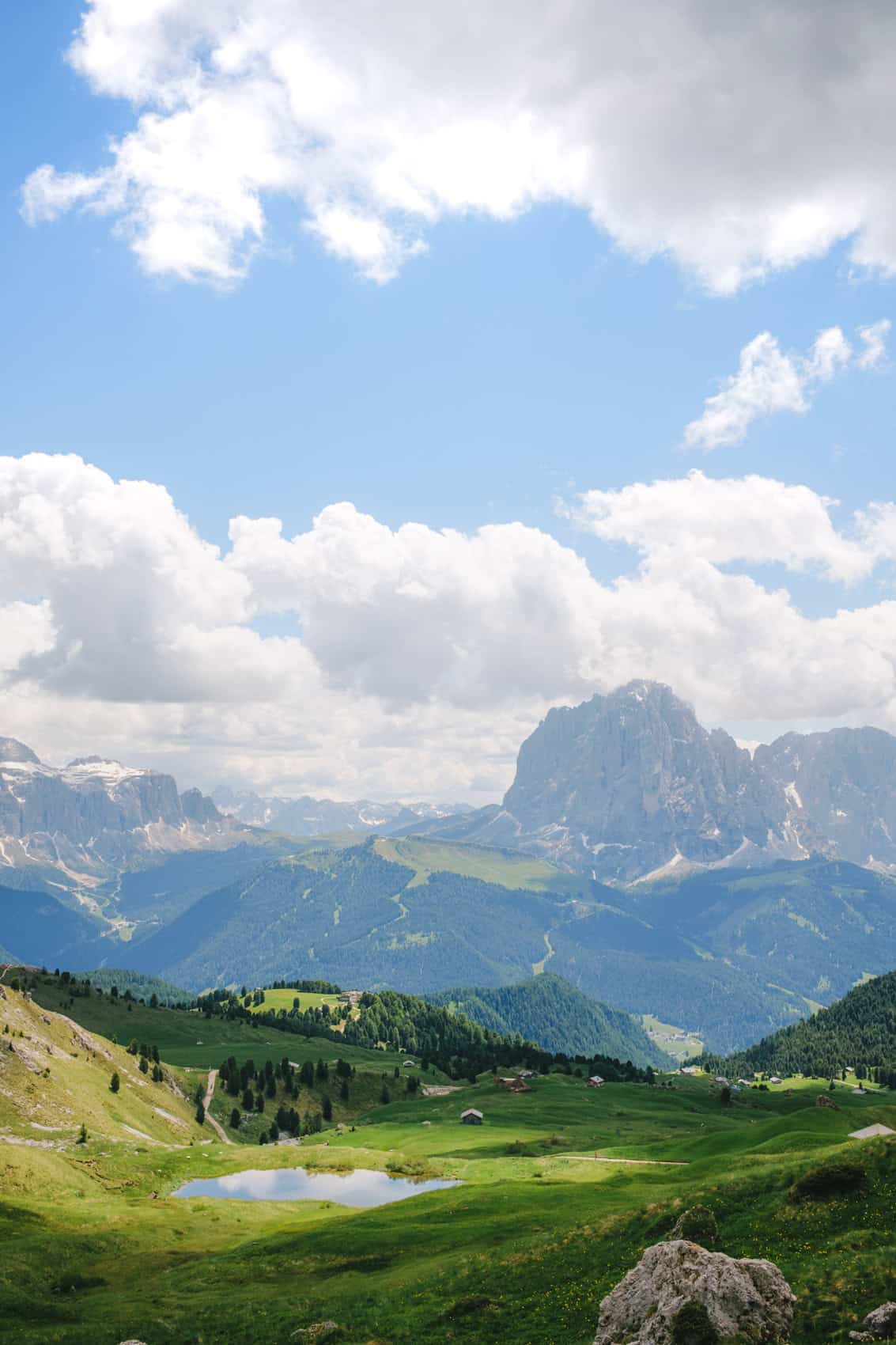 sassolungo and the dolomites shot from seceda